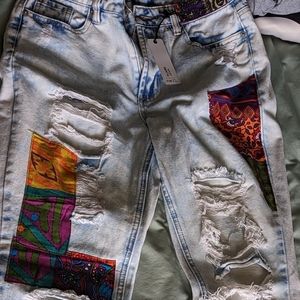 Rue 21 NWT ladies size 5 patchwork jeans